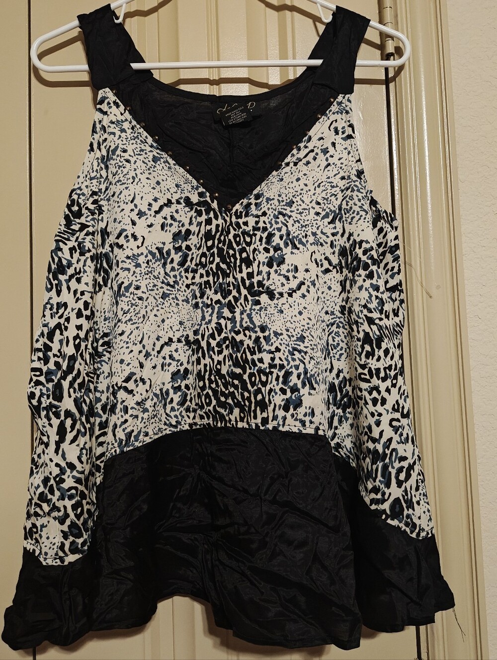 ✨ Y2K Lola P. Cheetah Animal Print Bronze Studded Tank Top M ✨